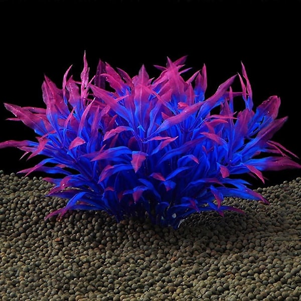 Realistisk Akvarie Dekoration, Farverige Kunstige Akvarieplanter, 6 Stk. Store Kunstige