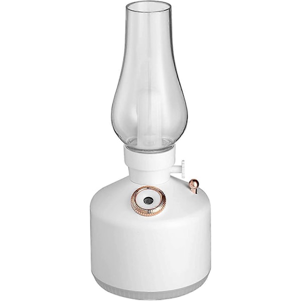 Luftfugter, USB Genopladelig Tågelanterne Bærbar LED Retro Campinglampe Flammeløs Teltlampe med Luftfugter til Soveværelse Kontor Børnehave D