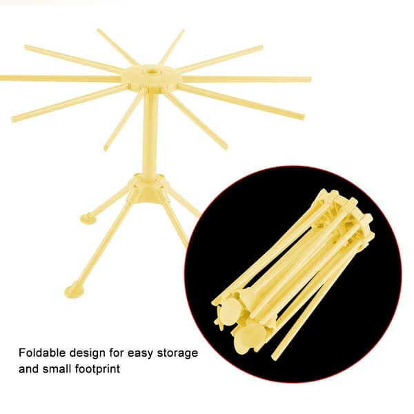 Nudel Spaghetti Pasta Torkställning Stativ Torkare Vikbart Köksredskap (Gul)