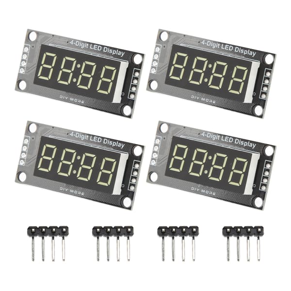 4 sæt digitalt rørdisplaymodul LED 4-cifret 7-segment 0,36 tommer TM1637-drevchip hvid MRA110F