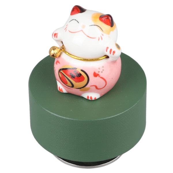 Musikkboks Rund Form Fortune Cat Style Behagelig melodi Utsøkt Slitesterk Kids Musical Box for Kids Familiekontor Rosa Fortune Cat