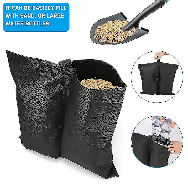 Tältvikter Sandpåsar, Tunga Benvikter för Tältstänger - 4-pack