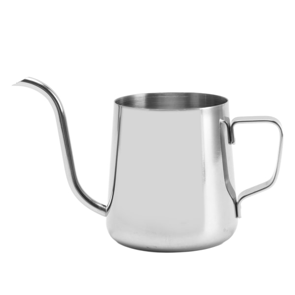 Hæld over kaffekande Lang smal tud 304 Rustfrit stål Svanehals Hæld over hånddryp te kaffekande 250ML Sølv