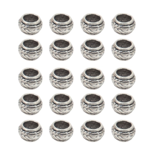 20 Pcs Dreadlocks Beads Alloy Stylish Hair Braiding Tube Beads DIY Beard Jewelry for Decoration