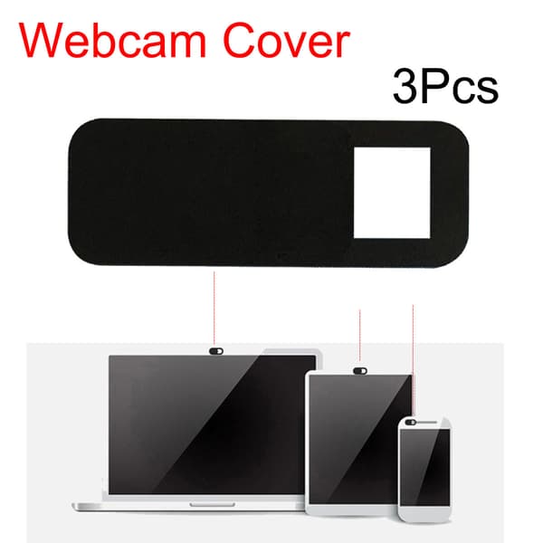 3 stk. ultratynde plastik webcam-kameracover-beskyttere mod hacker-kiggeri