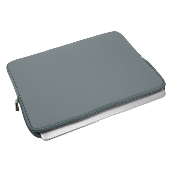 Solid Farge Laptop Sleeve Notebook Håndveske Bæreveske Glidelås Strømforsyningsveske Grå 15.6 Tommer