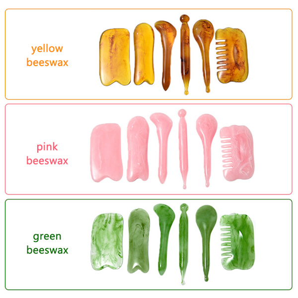 Gua Sha -raapimis- ja hierontatyökalusarja - hartsista valmistetut Gua Sha -kasvovälineet - Guasha-levy - terveydenhoito - kauneudenhoito - Guasha-kaavinlevy akupunktioon