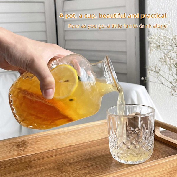 Präglad juice dryck kallvattenflaska set