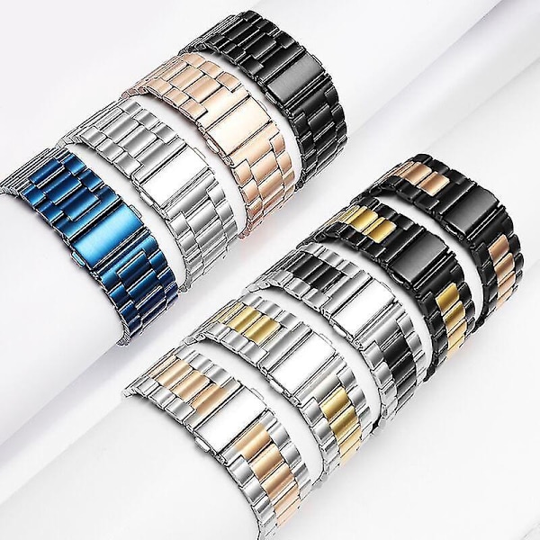 Rostfritt stålarmband för Apple Watch - 40mm/44mm - Sport Metal Watchband för iWatch 5/4/3 - Armband Watch Strap 38mm/42mm 40mm Svart