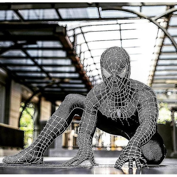 Spiderman Venom Cosplay-puku - Pää ja runko erillään