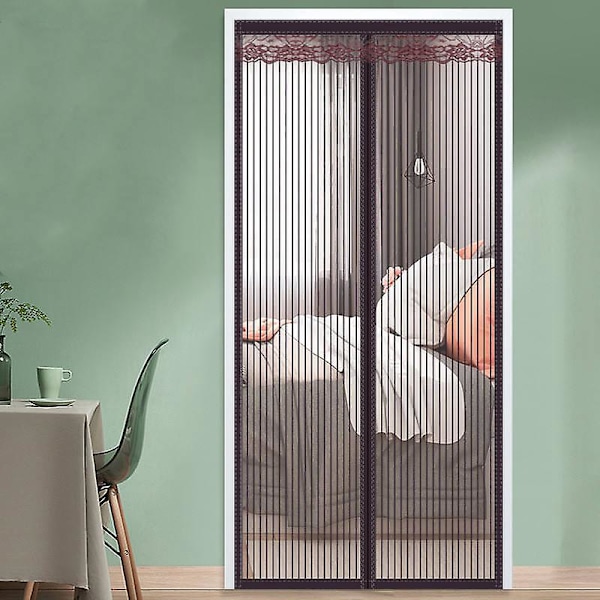 Självtätande Magnetisk Skärmdörr - Tålig Handsfree Nätpartition - Håll Öppen Funktion - 31\" x 74\"