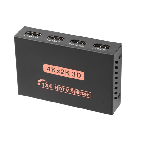 HD Multimedia Interface Splitter 1 ind 4 ud 4K Video Audio Distributor Spejladapter 100-240V US-stik