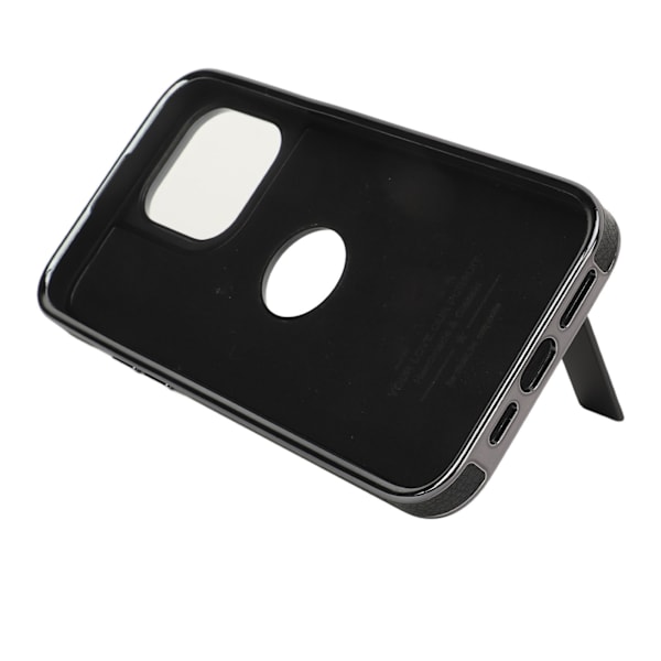 Fodral för IPhone PU Läder Fullt Skydd Stöttålig Slim Mobiltelefon Skal för Män Daglig Användning Svart för IPhone 14