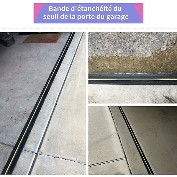 1 m tröskeltätning för garageport, garageports tröskel, garageports tätning, DIY väderbeständig utbytesgummi