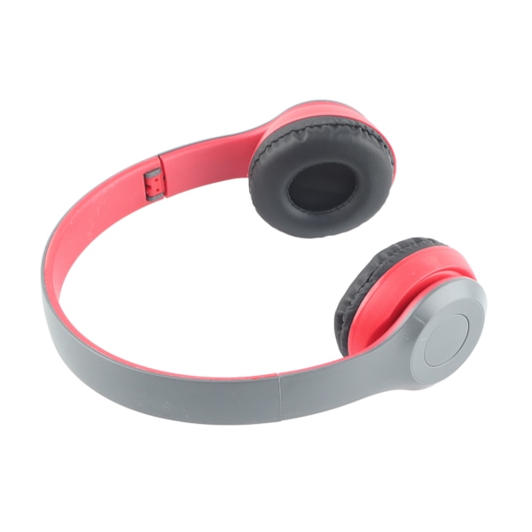 P47 Bluetooth-headset - Multifunktion, dyb bas, støjreduktion, foldbar, trådløs sportshovedtelefon til hjem, kontor, rejser - Rød