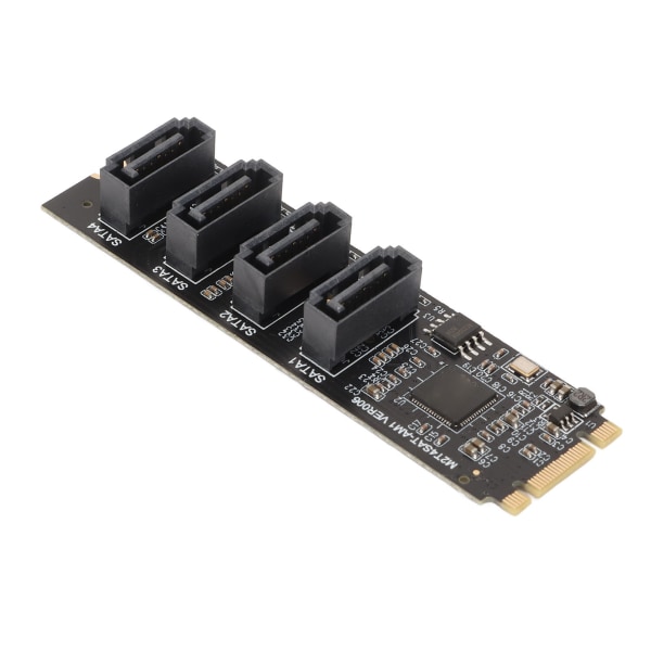 M.2 NVME til SATA adapterkort Drev gratis plug and play M2 KEYM NVME PCIE til 4 port SATA3.0 udvidelseskort