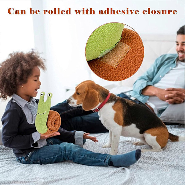 Hundeleker mot Kjedsomhet, Knirkende Hundeleker for Puslespill & Foringsinstinkt Trening, Snegle Interaktive Hundetyggeleker Snuse Leker for Små til Mellomstore Hunder,