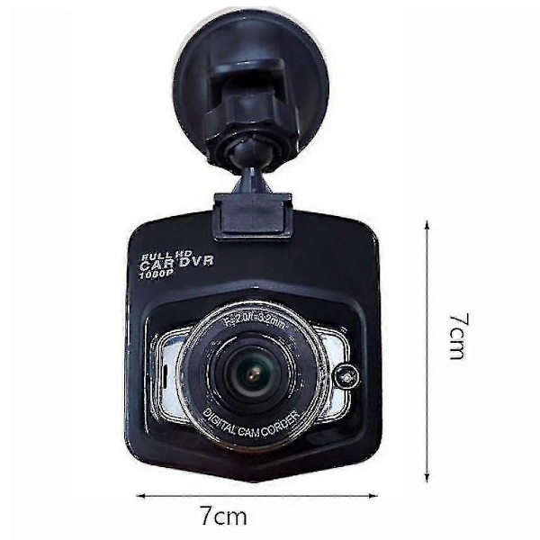 Förbättrad Dashcam 1080p Bilkamera med Super Mörkerseende, Inbyggd G-sensor, Loop-inspelning, Parkeringsövervakning och Rörelsedetektering