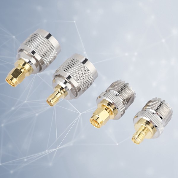 4 sæt SMA til UHF adapter UHF han/hun til SMA hun/han RF koaksial adapter stik