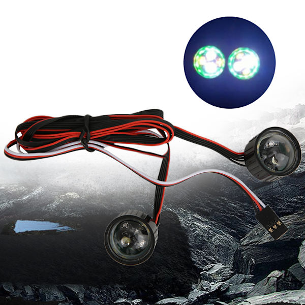Ajovalot LED-valon osien lisävaruste sopii Wrangler 313 SCX10 90046 1/10 RC Car Vihreä Keltainen