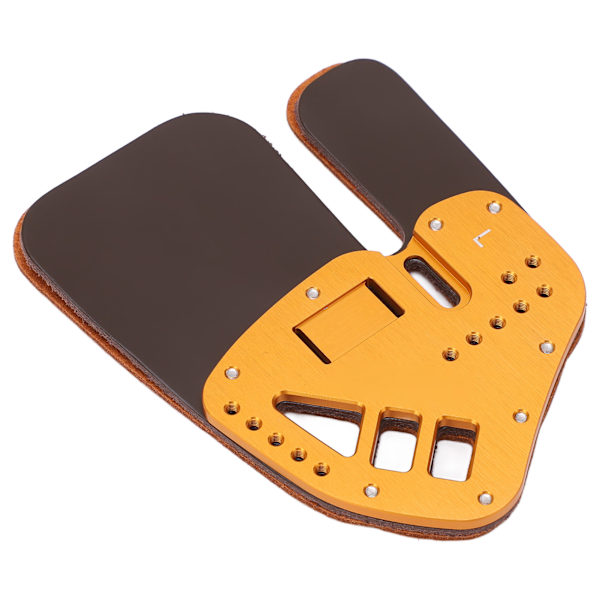 Bueskydning Finger Tab Læder Beskyttelsesbeskytter Tilbehør Guld til Recurve Bow L