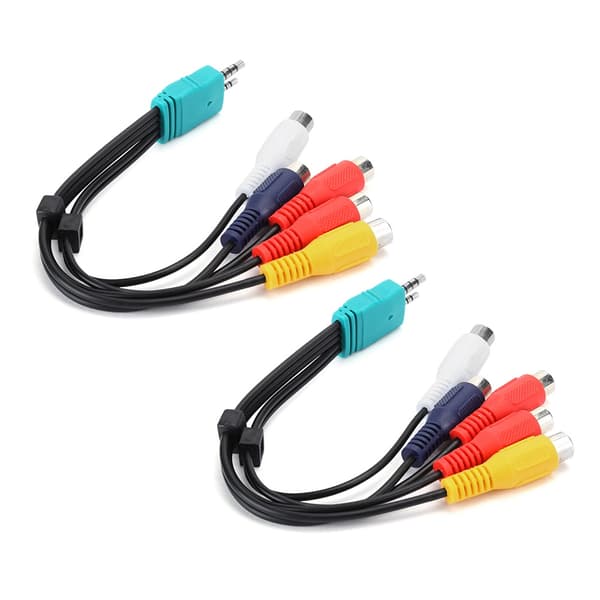 2 kpl Samsung LCD-televisiolle Komponenttisignaalikaapeli 3.5+2.5 - 5RCA Videokaapeli Kaksoispää