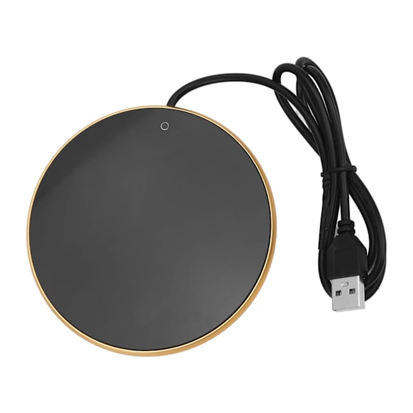 Kaffekrusvarmer 55°C Konstant temperatur 3 niveauer Lille lys Smart USB stearinlysvarmer til hjemmekontor Traveling Gold
