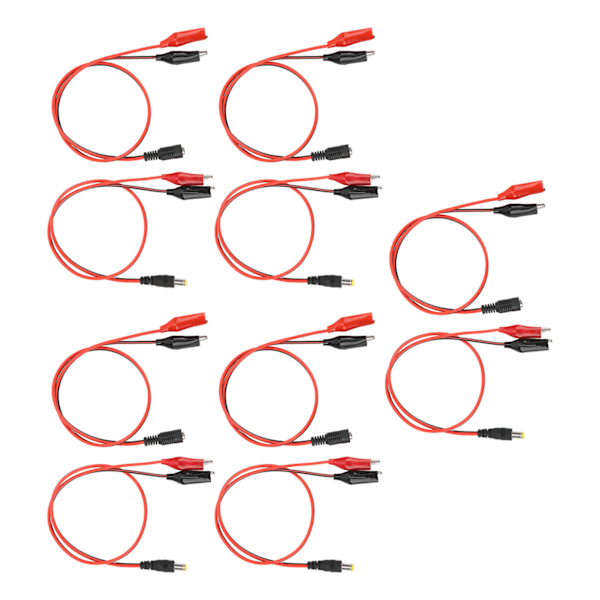 5 set krokodilklämma till likströmsadapterkabel hane honkontakt Batteritestkabel 50 cm längd