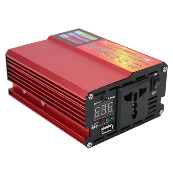 500W Bærbar Smart Strømomformer Modifisert Sinusbølge Multi-beskyttelse DC12V til AC110V med USB-ladeport