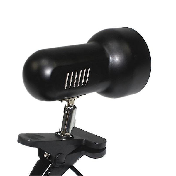 Bordlampeholder Klemme 360 graders rotation E27 Base Med Afbryderledning, EU-stik (sort)