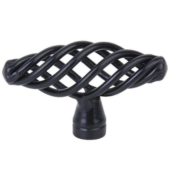 Nordic Cage Pull Handle Alloy Door Knobs Creative Design 4pcs Black