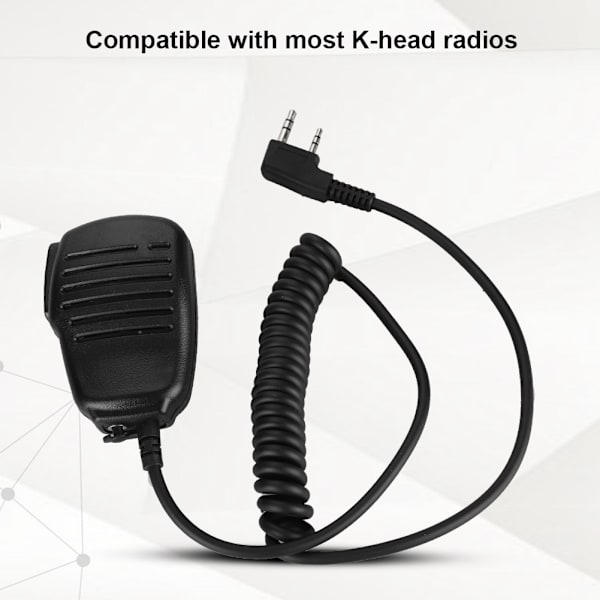 2 PIN K Hrad Håndholdt Walkie Talkie Højttaler Mikrofon Håndmikrofon