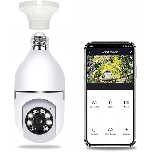 Hjemmesikkerhetskamera - HD Trådløs WiFi, 360 Graders Panoramautsikt, Intelligent Bevegelsesdeteksjon, Fjernvisning