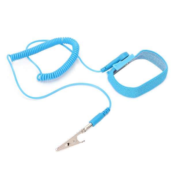 Antistatisk ESD håndledsrem Blå Sikker statisk frigørelse Antistatisk armbånd med ledning
