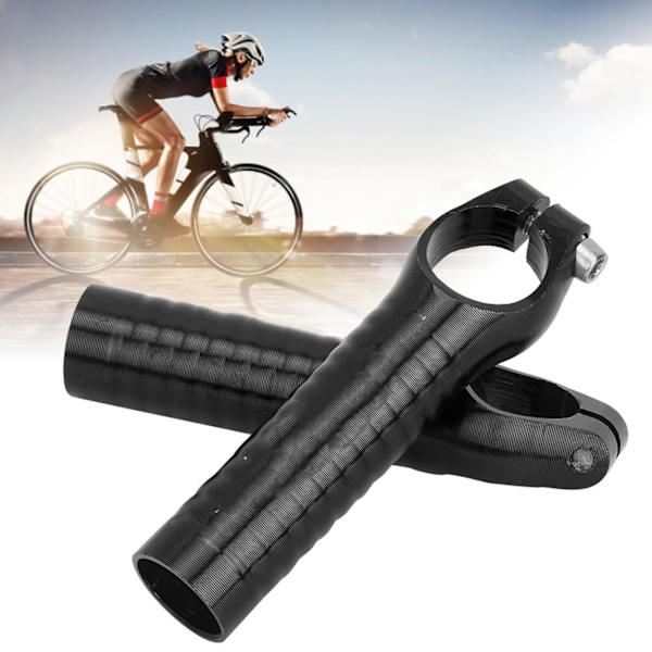 1 par 7075 aluminiumslegering cykelstyr Grip Bike Bar End Styrender til Road Mountain Bikes sort