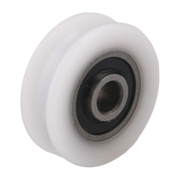4x20x6.5x7.4mm U-rille Nylon Remhjul til Skydedør - Hvid (4 stk)