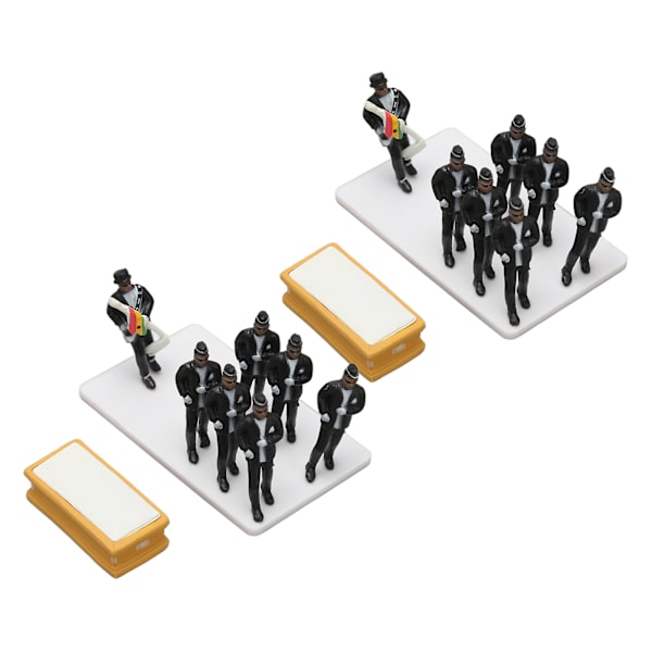 Kiste Dans Model Begravelse Action Figurer Kiste Mennesker Figurer Sæt 2stk Kiste med 14stk Mennesker Figurer