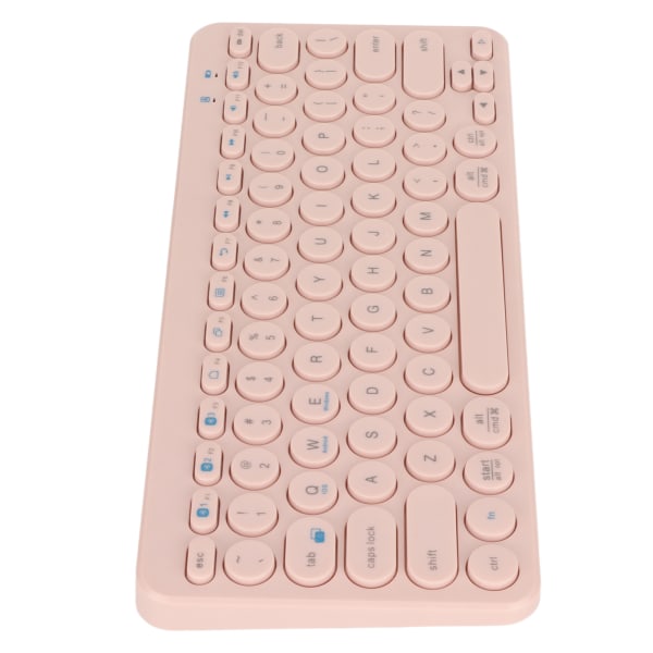 Trådlöst tangentbord 78 nycklar Runda knappsatser Smal Kompakt Retro Tyst Bluetooth tangentbord för hemmakontor Reser Rosa