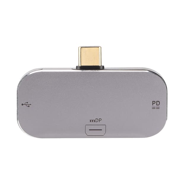 Dockningsstation 3 i 1 Typ C Hane till Mini DP USB A Typ C Hona USB C Docka för Windows för Android för OS X