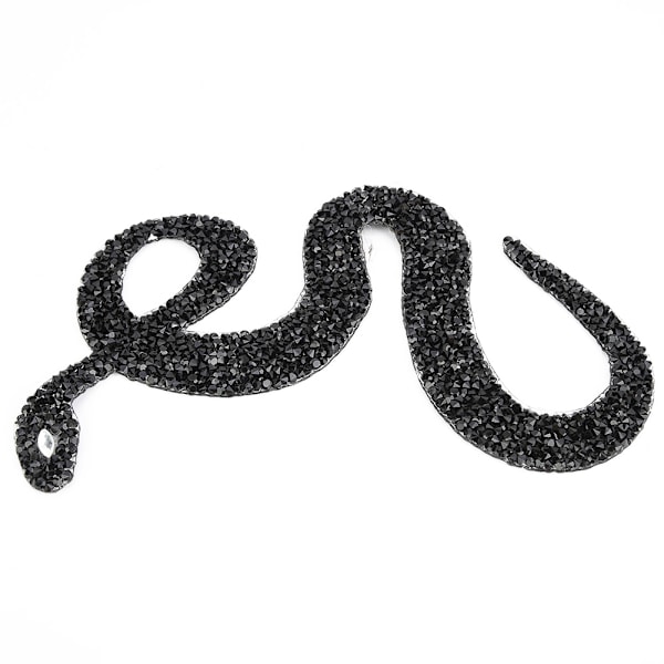 SnakE-formade strass Trim Band Mesh Wrap Roll DIY Klädtillbehör Applikation (svart)
