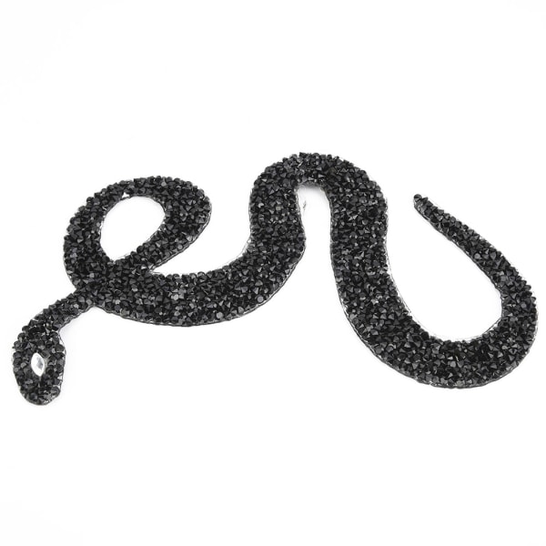 Snake Formede Rhinestones Trim Ribbon Mesh Wrap Roll DIY Klærtilbehør Applikasjon (svart)