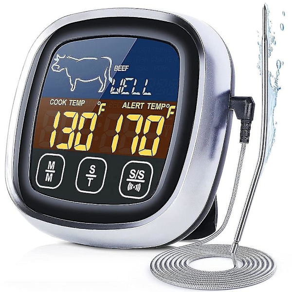 Digital Kötttermometer för Kök med LCD-Timer och Temperaturgivare
