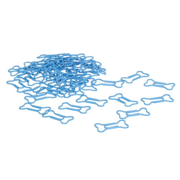 50 stk knogleformede papirclips Smukke farveglidningsbestandige bærbare kontorpapirclips knoglepapirclips til daglig brug
