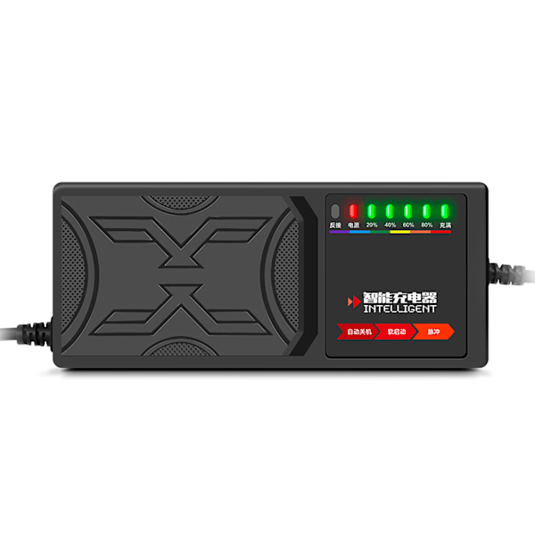 48V20AH Elektrisk Cykel Lader 7 Lys Display Elektrisk Cykel Batteri Lader Adapter 48V20AH Batteri