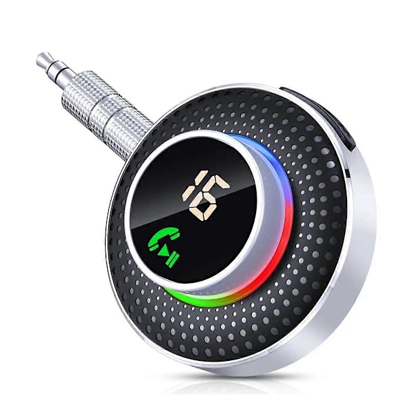 Bluetooth 5.3 Modtager til Bil med Støjreducerende Bluetooth AUX Adapter