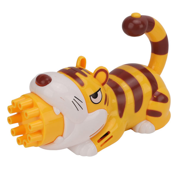 Bubbelmaskin Batteridriven Cartoon Tiger Söt 10 Utgångshål Giftfri Bärbar för Småbarn Barn