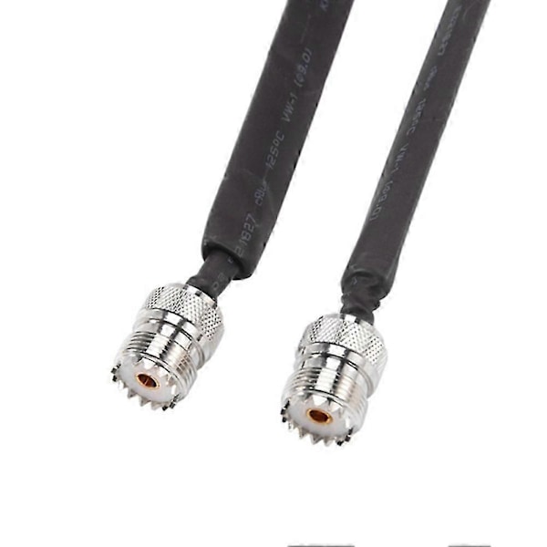 Fladt RF koaksialkabel til dør/vindue, SO239 UHF hun til UHF hun, 50 Ohm RF koaksial pigtail