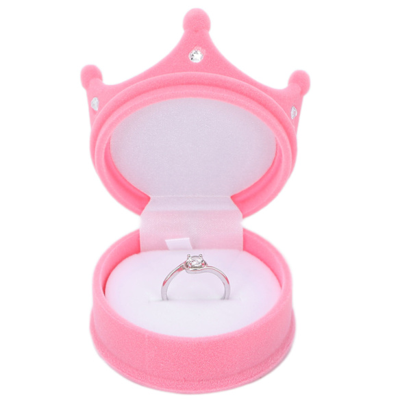 Kronesmykkeskrin Personlig Simpel Retro Design Øreringe Halskæde Smykkeemballage BoxPink