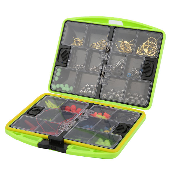 Fiske Agn Perler Bait Jig Hook Swivels Takler Sett Med Boks for Havfiske