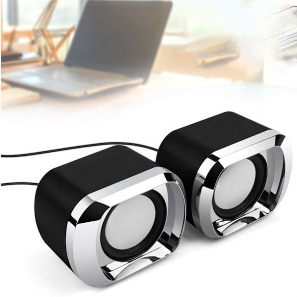 1 par mini-skrivbordshögtalare multifunktionell stereoljud stark bas stor volym USB mini-högtalare för dator bärbar dator skrivbord